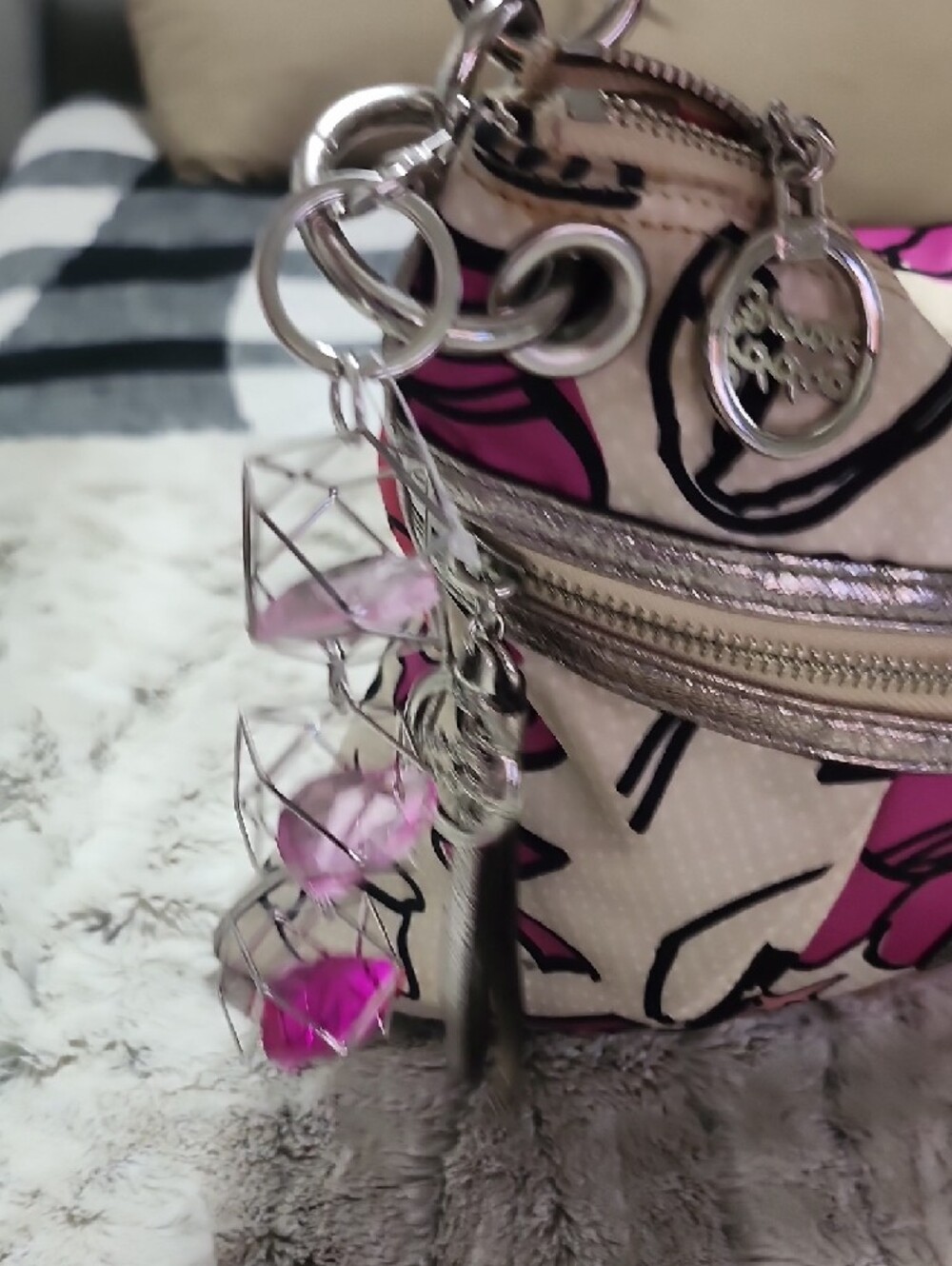 Coach Pink Poppy Floral Graphic Crossbody Bag - Picture 4 of 9